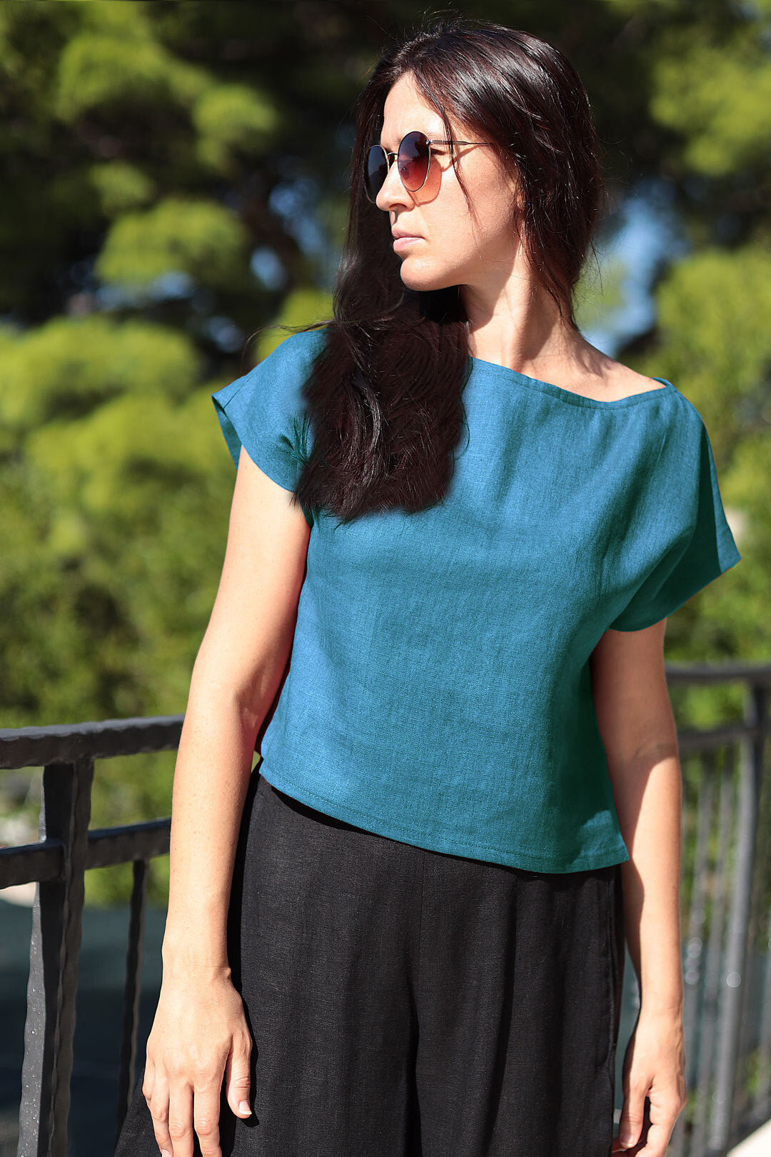 České ľanové tričko