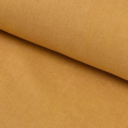 Ľanová látka horčicová 200 g/m²