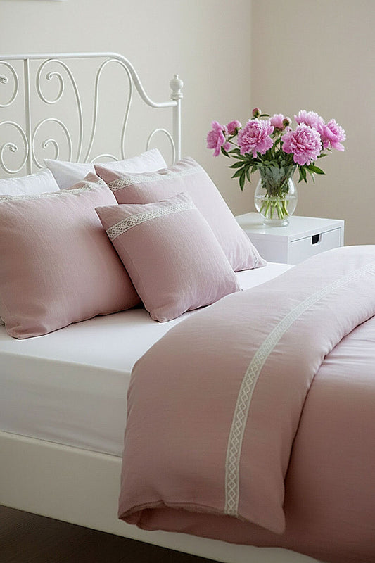 České ľanové čipkované obliečky na prikrývku a vankúš