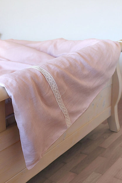 České ľanové čipkované obliečky na prikrývku a vankúš