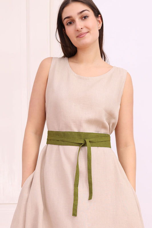 , green linen dresses 