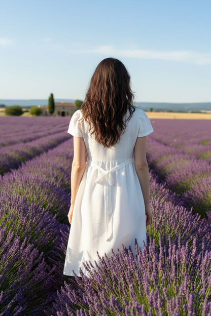 Prepínacie ľanové šaty Lotika českej výroby