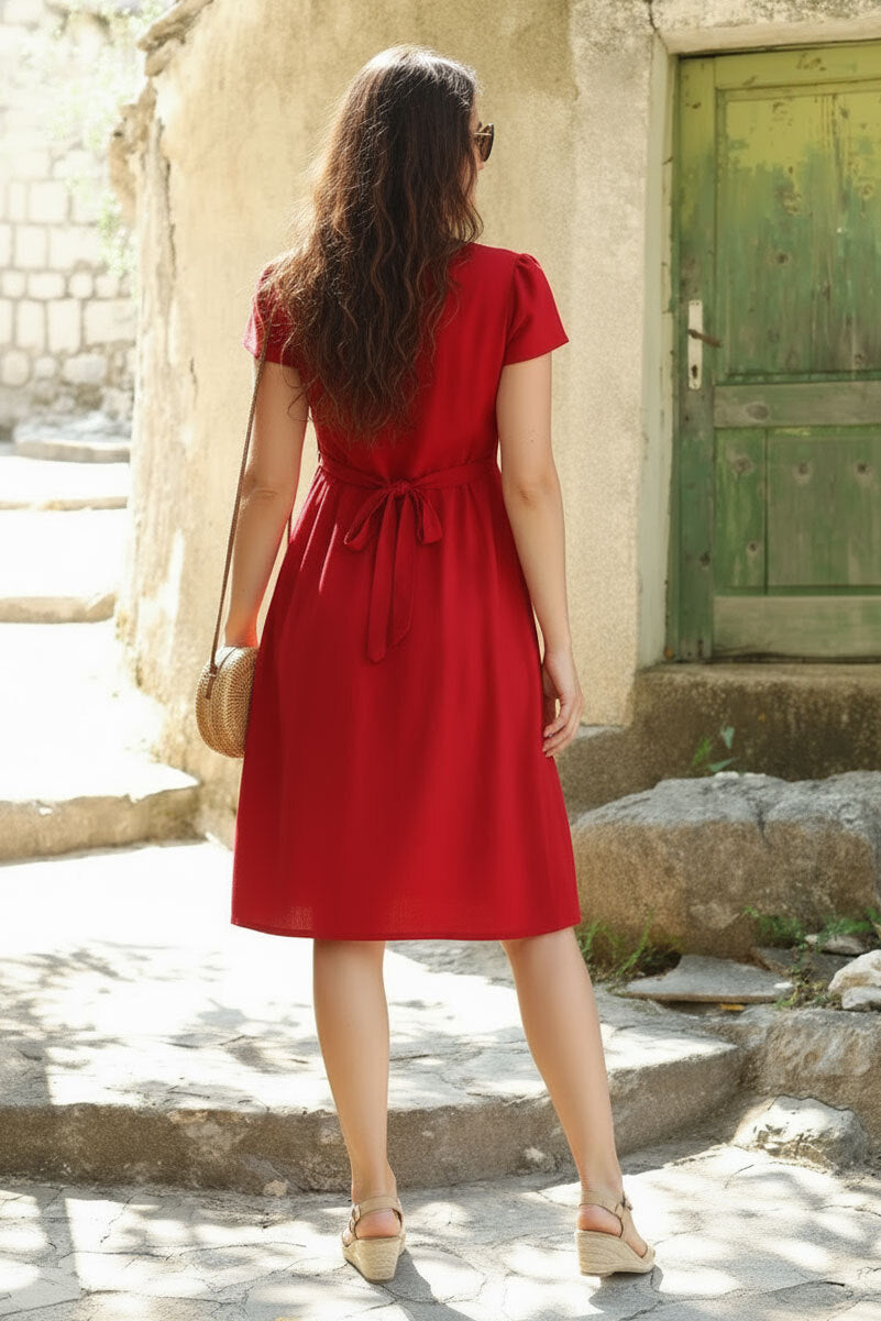 Prepínacie ľanové šaty Lotika českej výroby