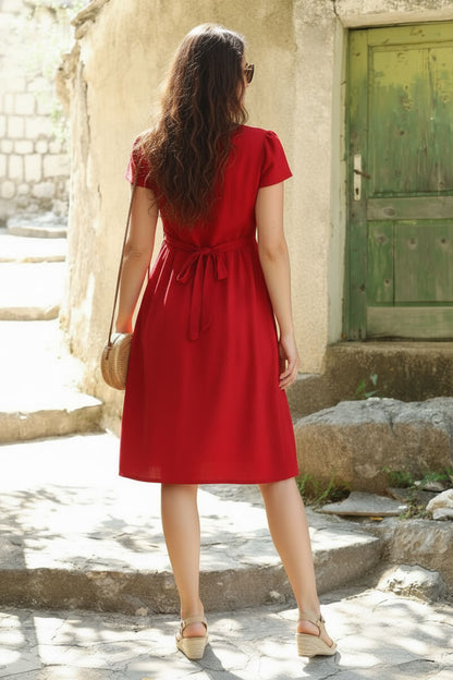 Prepínacie ľanové šaty Lotika českej výroby