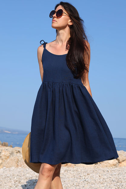 Romantické ľanové české šaty Lotika