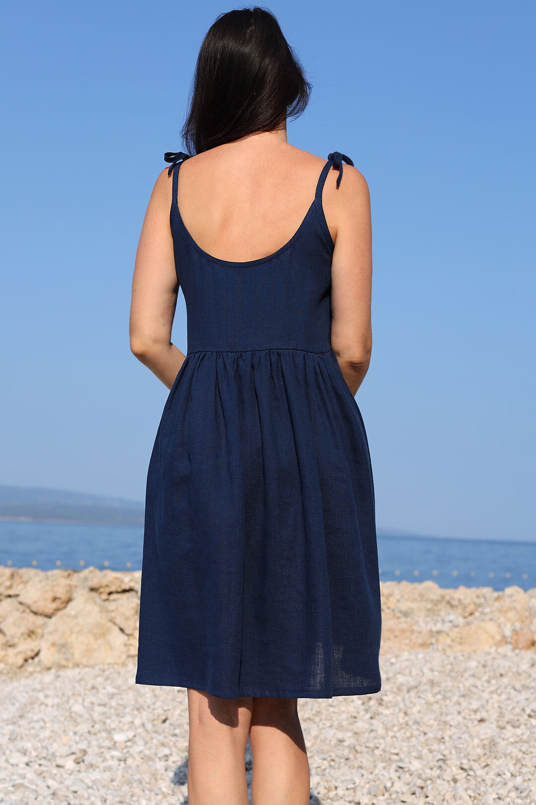 Romantické ľanové české šaty Lotika