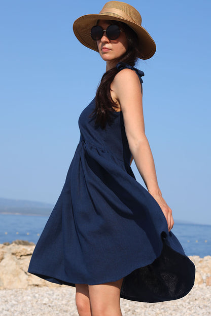 Romantické ľanové české šaty Lotika